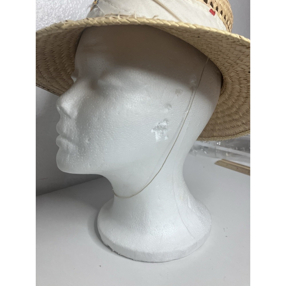 VTG One Of A Kind Homemade Small Women's Straw Golf Hat Golfball "Birdie" Nest - Picture 5 of 8